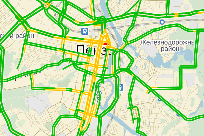 Карта пензы со знаками дорожного движения