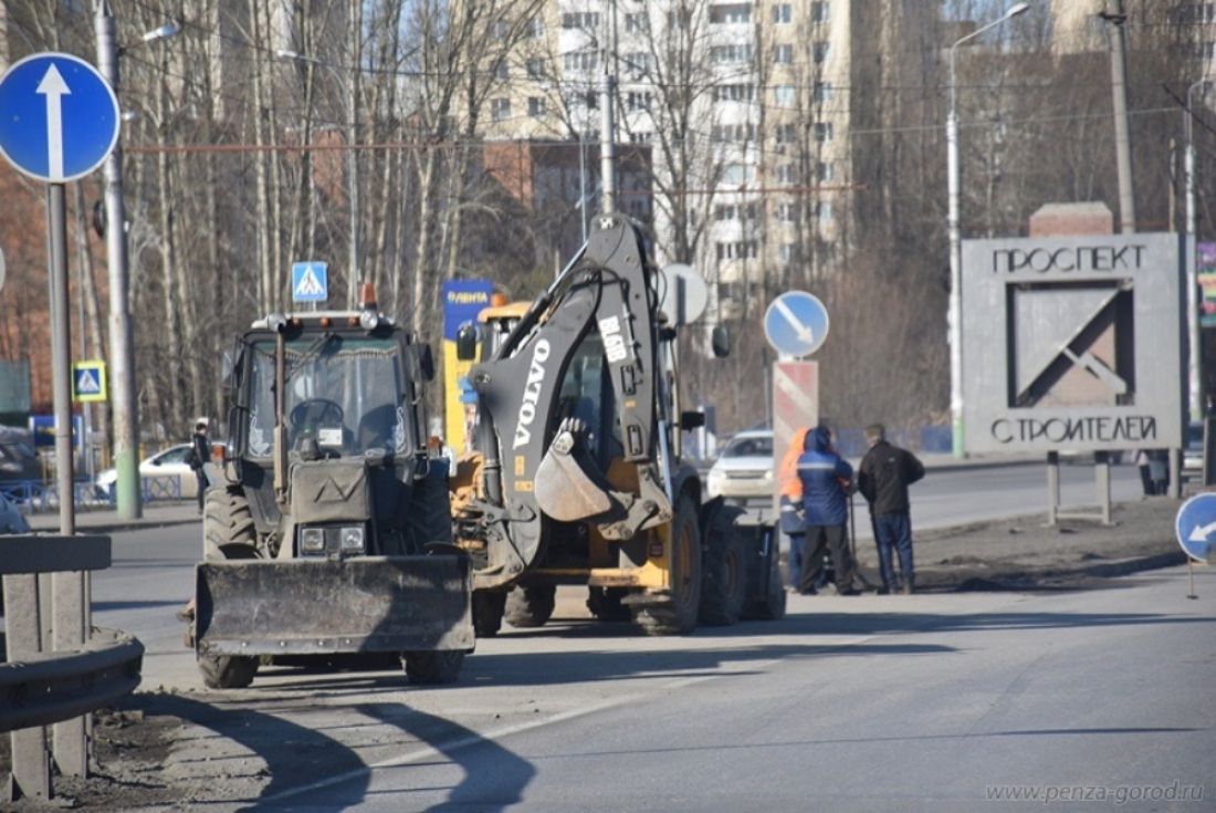 В Пензе устранят просадку дорожного полотна в месте прокола по проспекту  Строителей