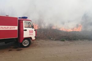 В майские праздники сотрудники пензенского пожарно-спасательного центра  пять раз выезжали на тушение горящей травы