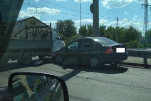 У въезда на Терновский мост в Пензе в результате ДТП оказались перекрыты две полосы