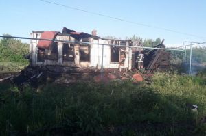 Появились фото с места смертельного пожара в Бековском районе