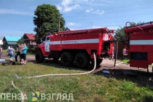 В частном секторе Сердобска Пензенской области произошел пожар