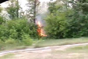 Очевидцы публикуют кадры с места пожара на Митрофановском кладбище в Пензе