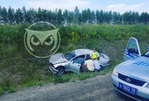 В Пензенской области иномарка вылетела с дороги под откос