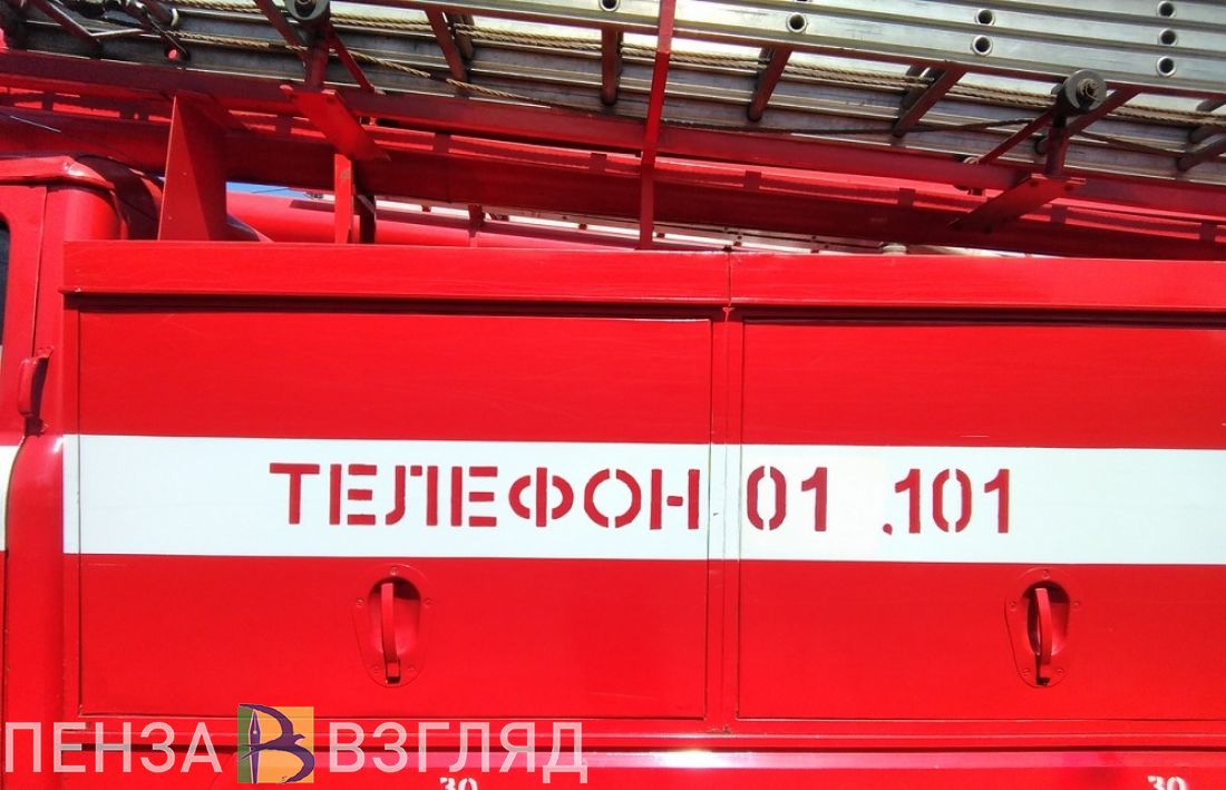 В Пензе 21 человек тушил загоревшийся дом