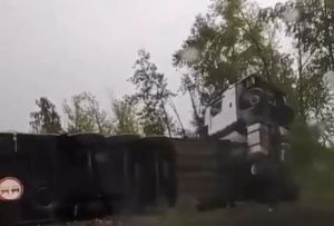 Появилось видео с места переворота грузовика в Пензенской области