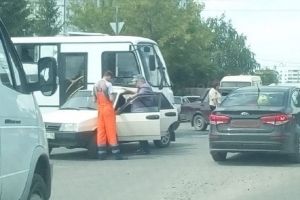 На Севере в Пензе две легковушки угодили в жесткое ДТП