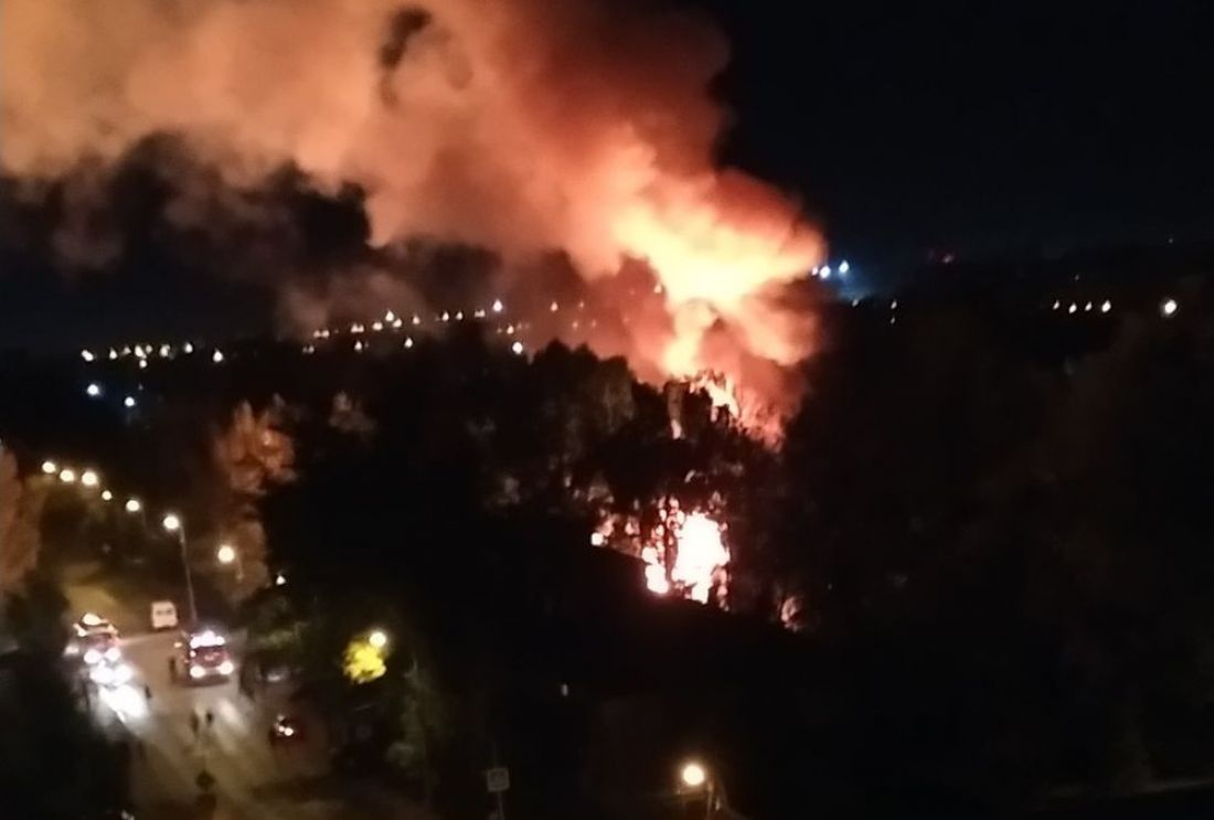 Ночью в пензенской Терновке пожар уничтожил дом. Видео