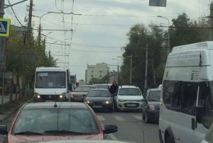 Авария в центре Пензы спровоцировала утреннюю пробку