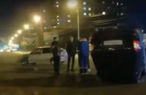 Опубликовано видео с места, где в Пензе перевернулась «Лада Приора»