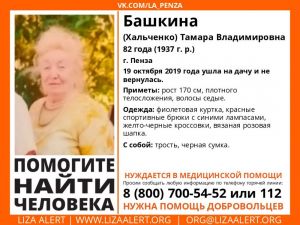 Ушла на дачу и не вернулась. В Пензе пропала 82-летняя пенсионерка