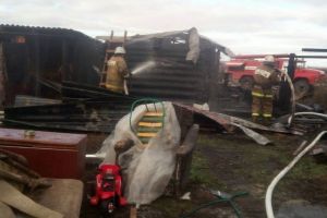 Появились фото с места пожара в Пензенской области, где эвакуировали троих детей