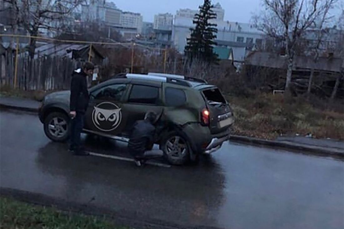 Появилось видео с места жесткого столкновения двух авто в центре Пензы