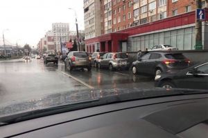 Три машины столкнулись «паровозиком» на улице Пушкина в Пензе