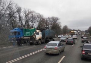 Отрезало полкузова. Под Пензой случилось жесткое ДТП с участием двух грузовиков