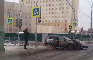 Опубликовано видео с места жесткой аварии на перекрестке Некрасова-Пушкина в Пензе
