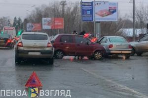 Тройная авария спровоцировала пробку в пензенском районе ГПЗ