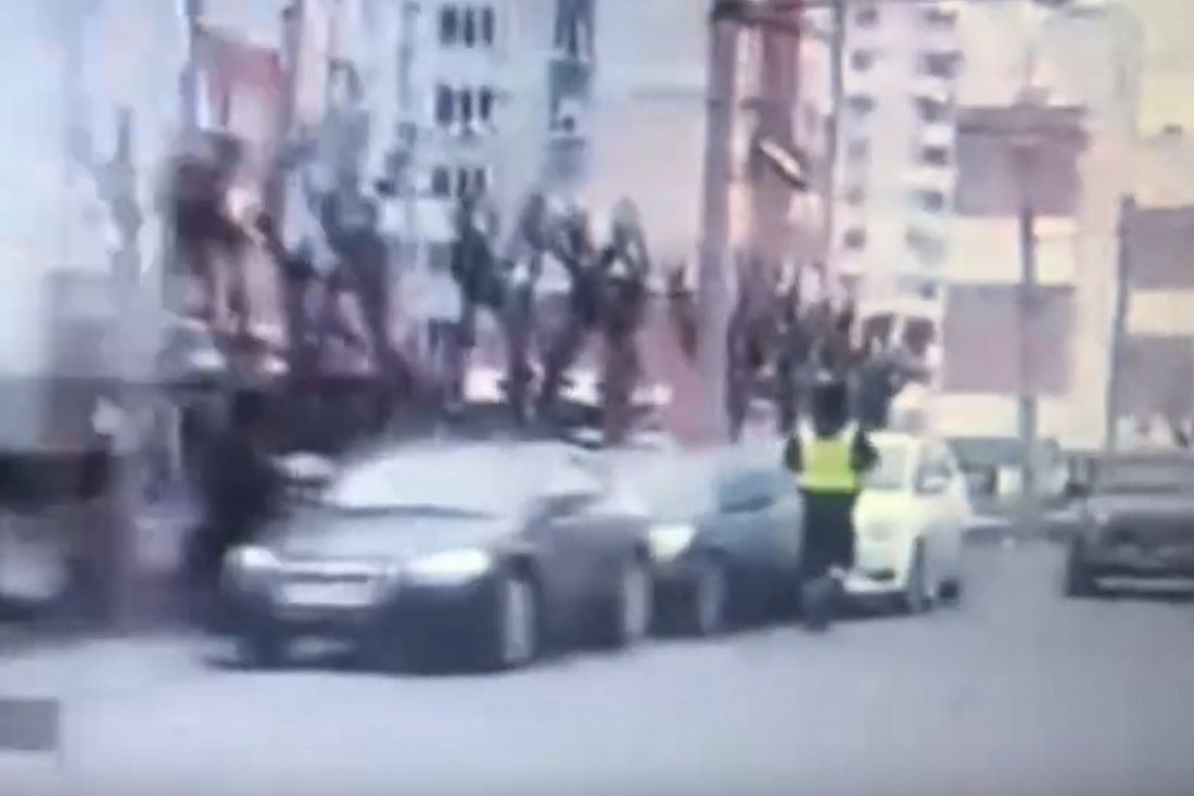 На улице Пушкина в Пензе столкнулись три машины. Видео
