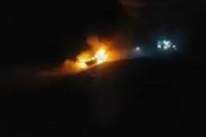 В Пензенской области вспыхнула машина с двумя детьми