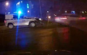 Появилось видео момента аварии с полицейской машиной в Пензе
