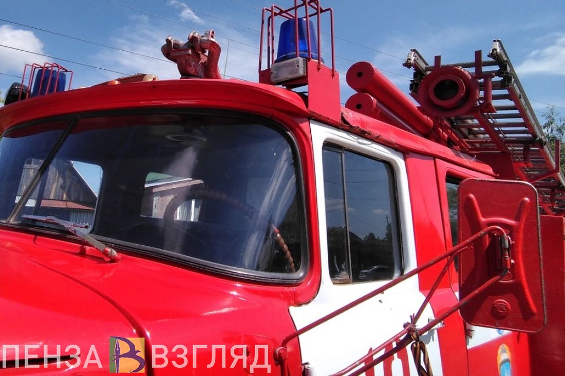 В селе Пензенской области сгорел срубовой дом