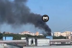 Поднимающийся над Пензой дым сняли на видео