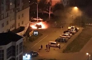 Ночью в пензенском районе Арбеково сгорел автомобиль