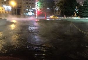 Территорию на съезде с Гагаринского моста в Пензе залило кипятком