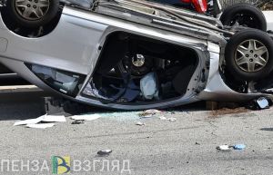 В Пензенской области при опрокидывании иномарки скончался мужчина