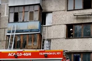 Появилось видео с места пожара в Пензе, где эвакуировано 10 человек