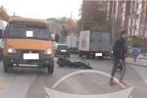 Из-за ДТП с мотоциклистом на Южной поляне в Пензе образовалась пробка
