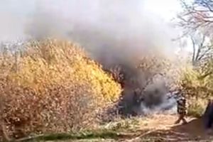 Очевидец опубликовал видео пожара в Кузнецке