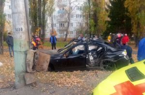 На месте смертельного ДТП в Пензе работали спасатели