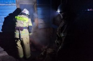 Во время ночного пожара в Пензенской области погиб молодой мужчина