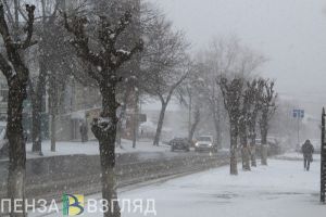 По всей территории Пензенской области ожидается сильный снегопад