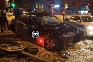 В пензенском УГИБДД сообщили подробности жесткого ДТП на улице Лермонтова