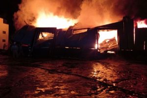 МЧС предоставило видео с места крупного пожара в пензенском Кривозерье