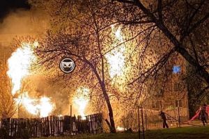 Серьезный пожар в центре Пензы попал на видео