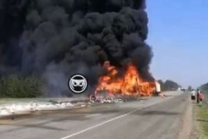 В УМВД рассказали подробности о пожаре на трассе рядом с Пензенской областью