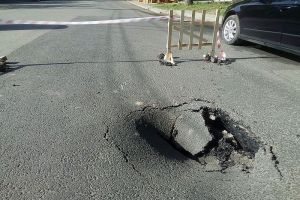 На Красной улице Пензы провалился асфальт