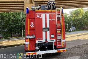 В Сети появилось видео с горящим такси около пензенского ТЦ