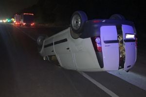 Пострадали двое. В Рязанской области перевернулась машина с водителем из Пензы