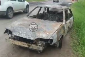Ночью под Пензой сгорел легковой автомобиль
