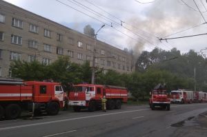 Пензенцы сообщают о пожаре в общежитии