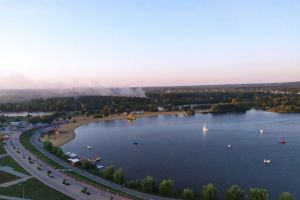 Появилось видео пожара в садоводческом товариществе в Пензе