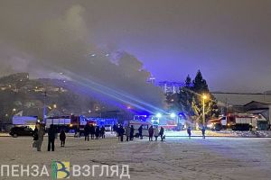 В районе Юбилейной площади Пензы произошел пожар