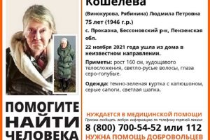 В Пензенской области пропала пенсионерка, которая могла потерять память