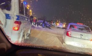 Из-за ДТП на Бригадирском мосту образовалась пробка в обе стороны