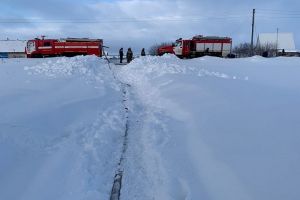 Появились фото с места серьезного пожара в Пензенском районе