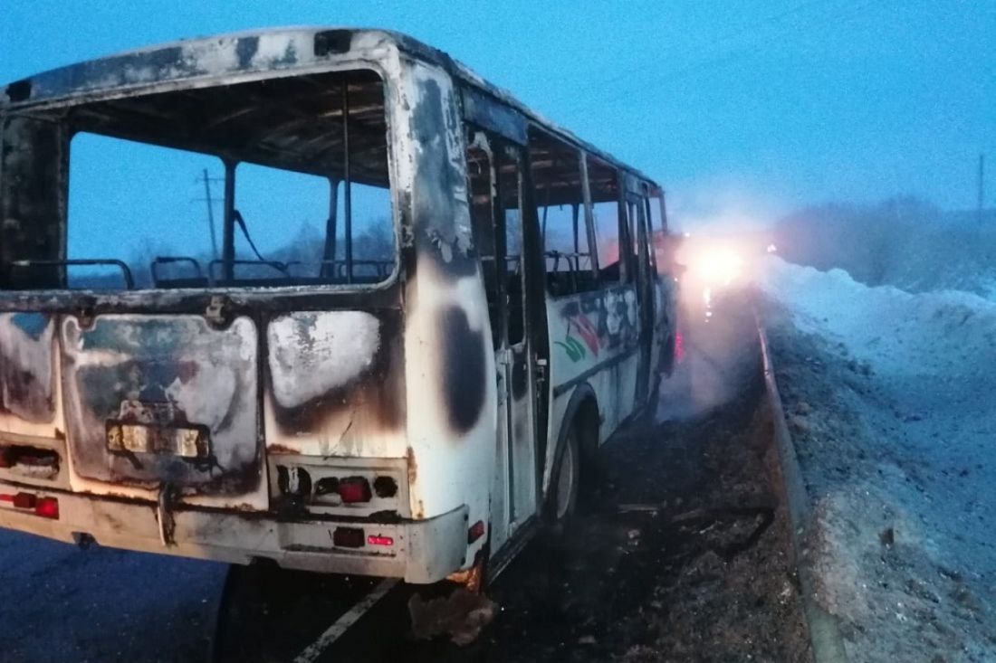 В пензенском МЧС прокомментировали возгорание рейсового автобуса в Сердобске